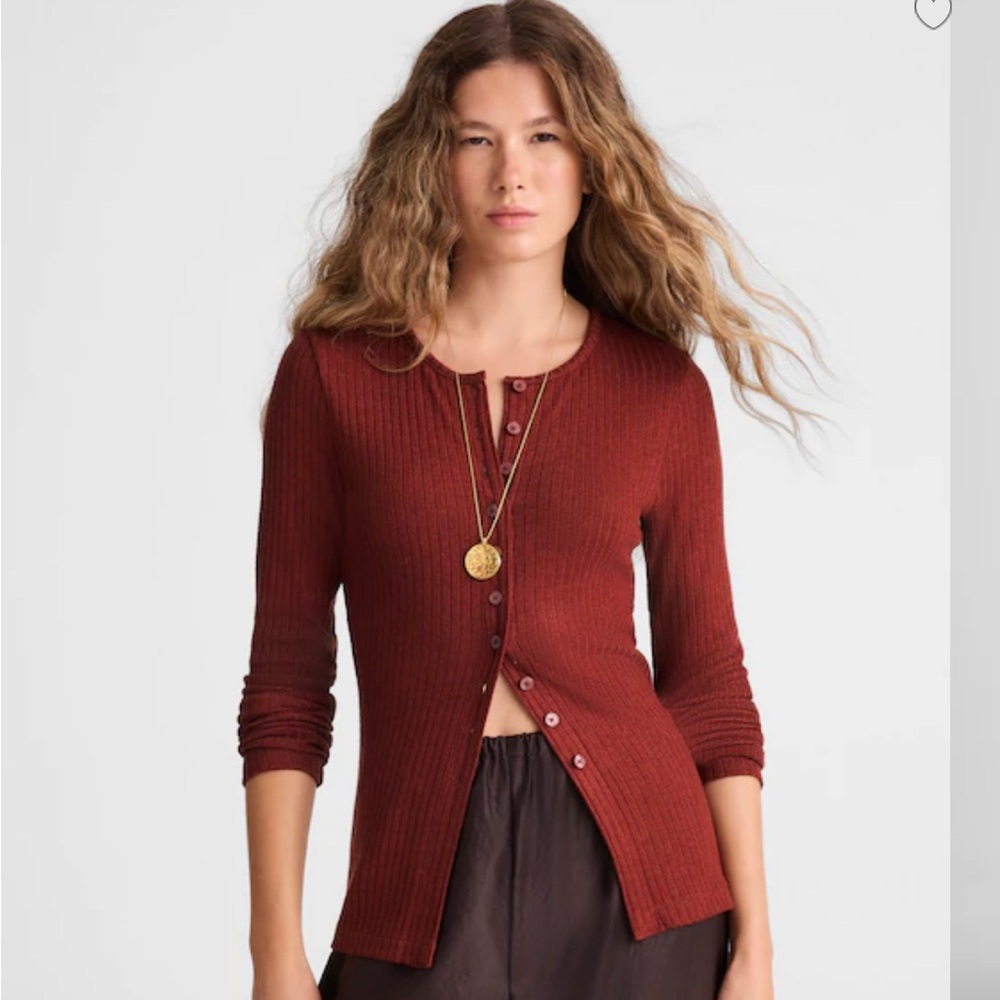 Madewell Cutaway Crewneck Cardigan